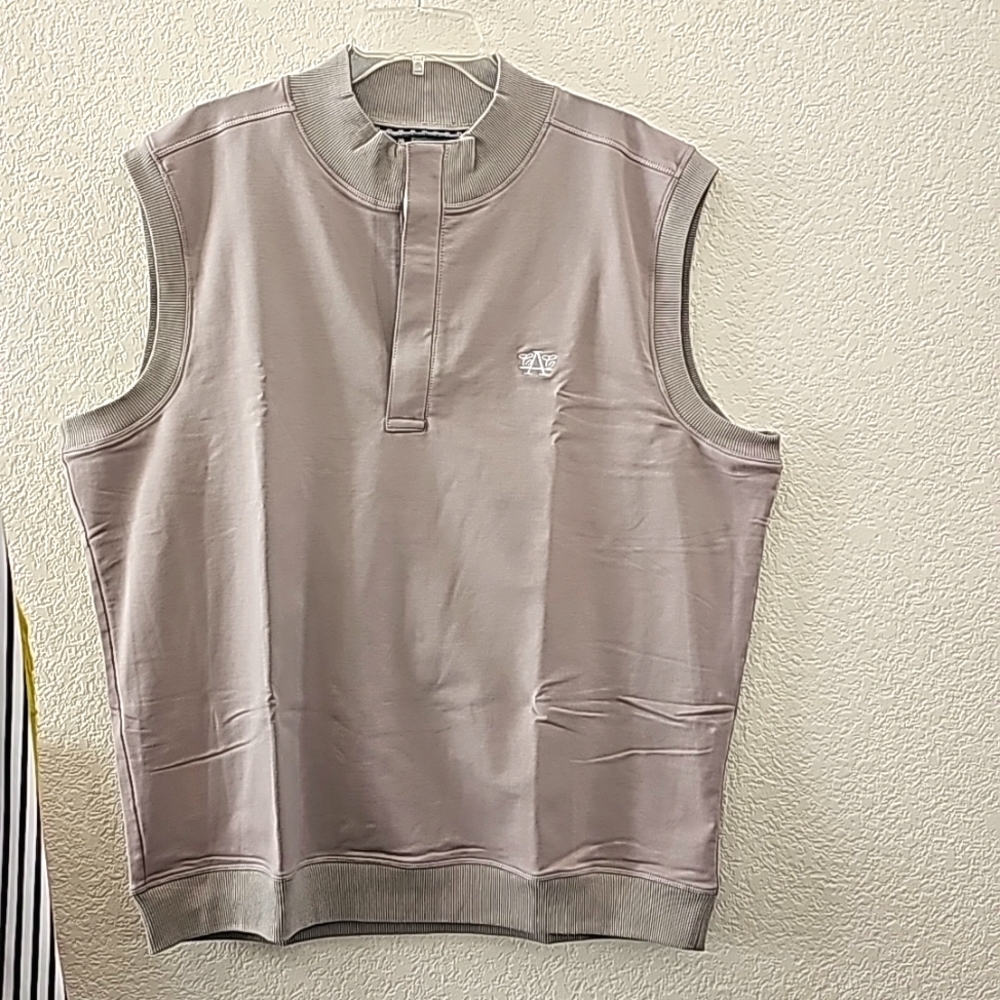 QED Style Golf Vest Mens XL Extra Large gray Quarter Zip